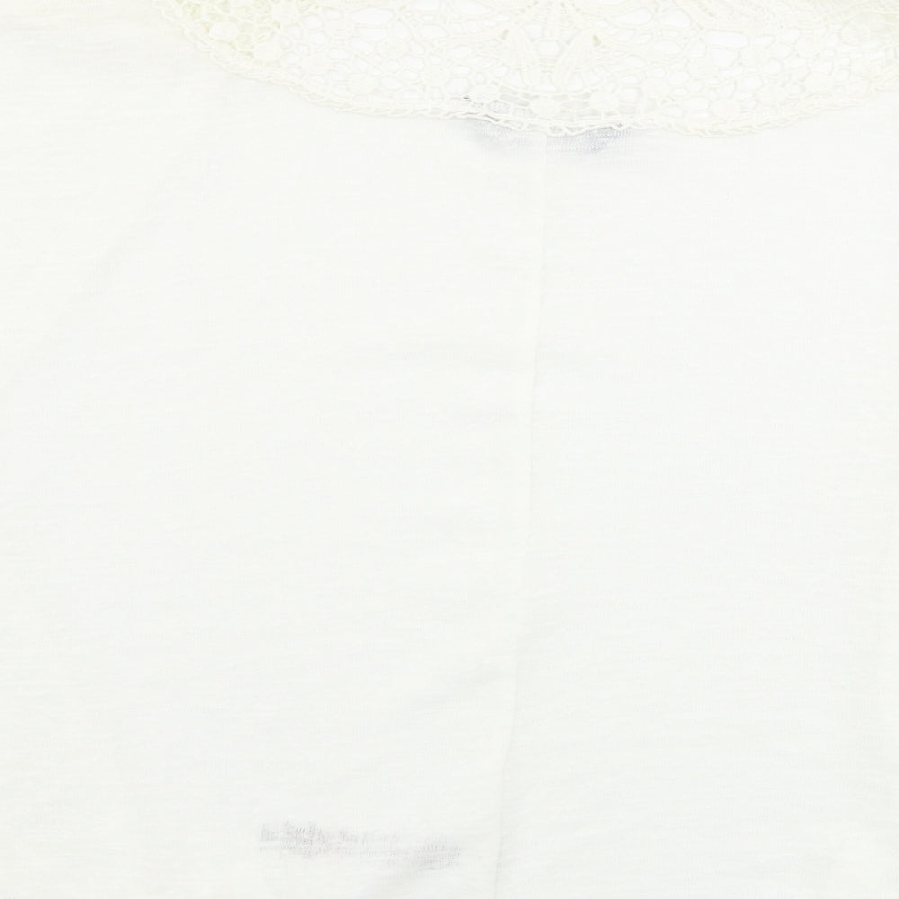 Dorothy Perkins Womens White Cardigan Jumper Size L