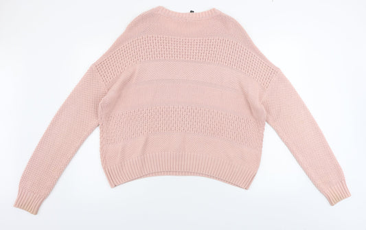 Womens UK Size L H&M Pink Pullover Jumper
