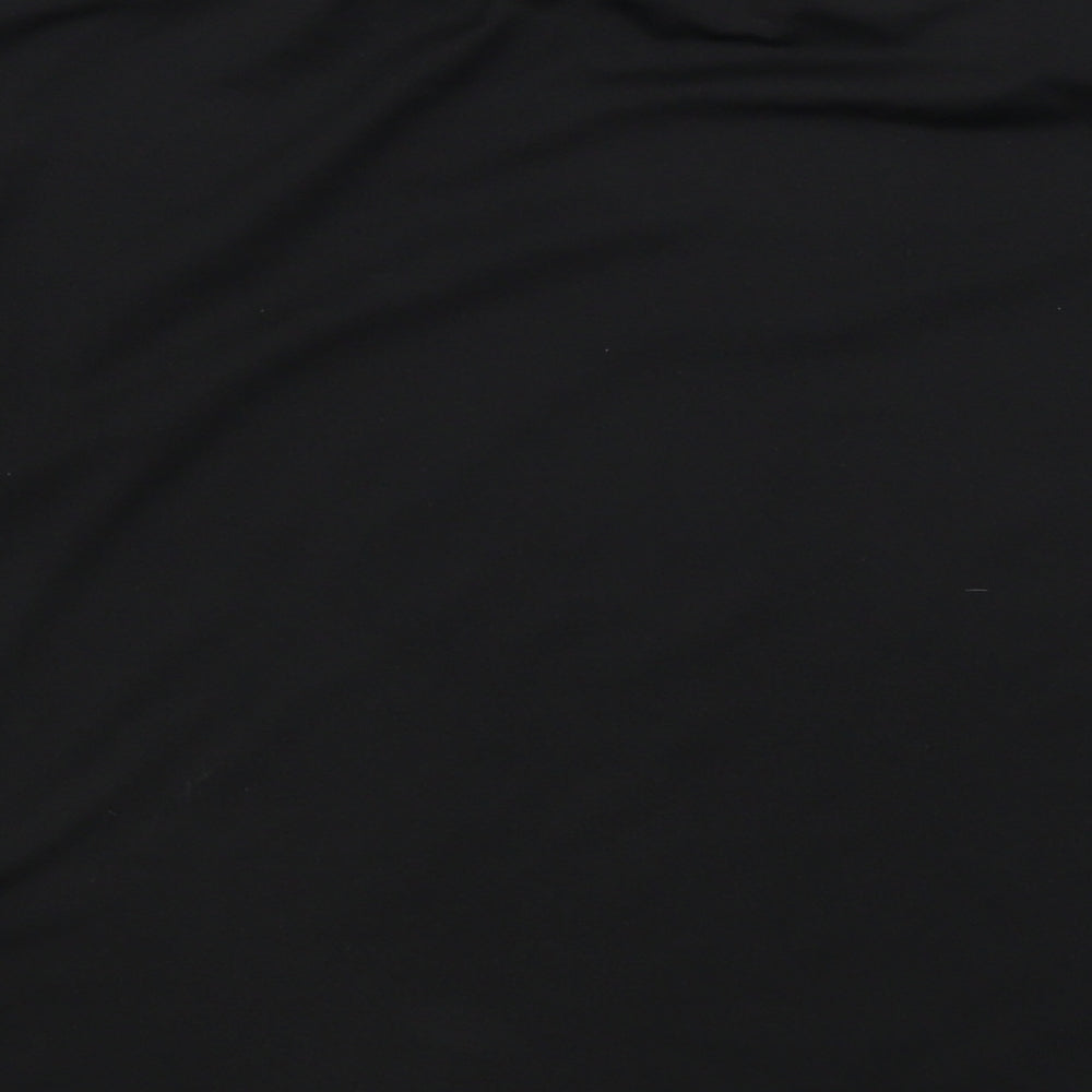 Womens UK Size 6 WORKOUT Black Basic T-Shirt