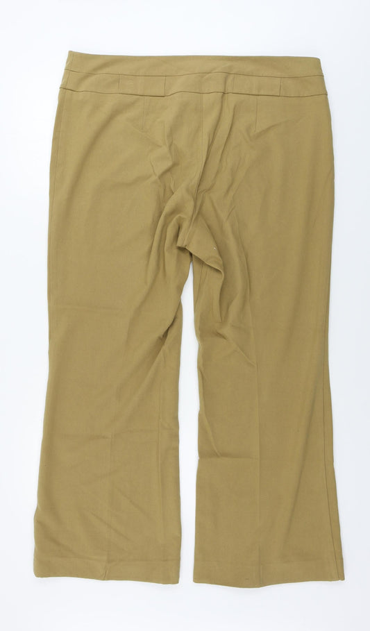Kaleidoscope Womens Brown Trousers Size 18 L26 in