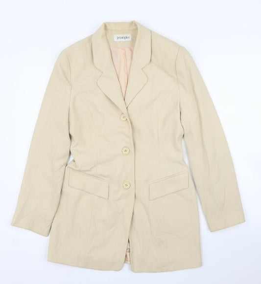 Womens UK Size 10 Principles Beige Cardigan Jumper