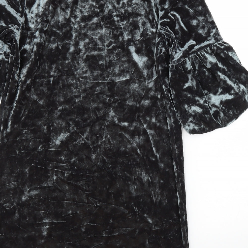 Dorothy Perkins Womens Green Velvet Shift Size 10