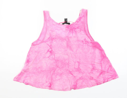 Womens UK Size 8 Atmosphere Pink Cropped Tank
