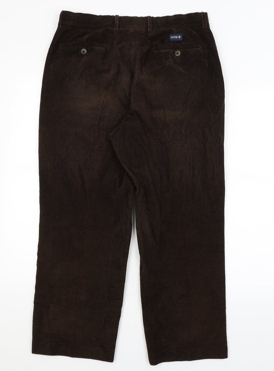 Maine Mens Brown Trousers Size 32 in L26 in