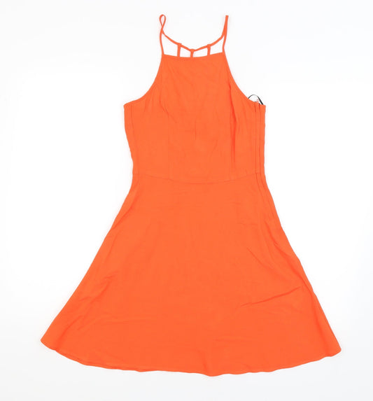 Divided Womens Orange Bodycon Size 6