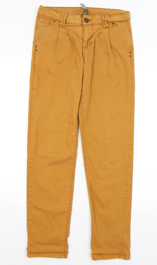 Womens UK Size 10 Denim Co Regular Fit Chino Brown Trousers