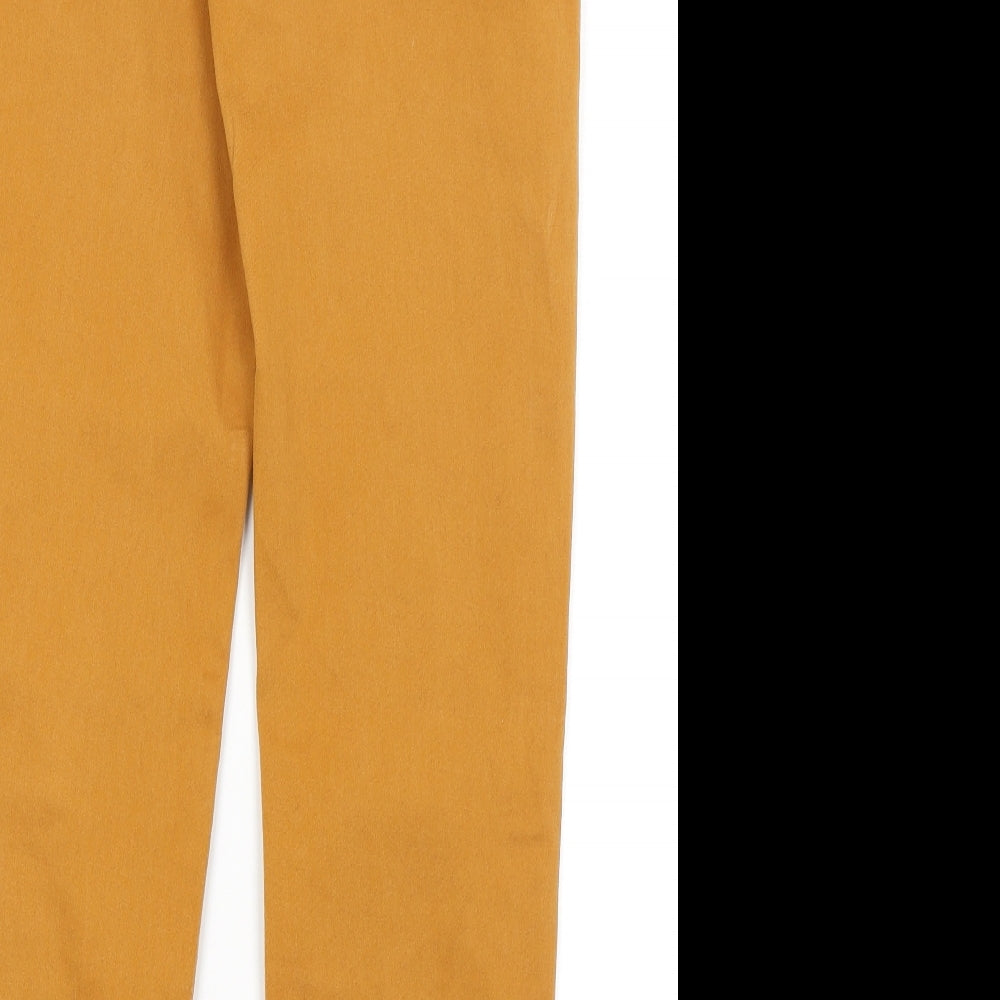 Brand and care label for Denim Co women’s brown chino trousers, size UK 10, 30-inch leg