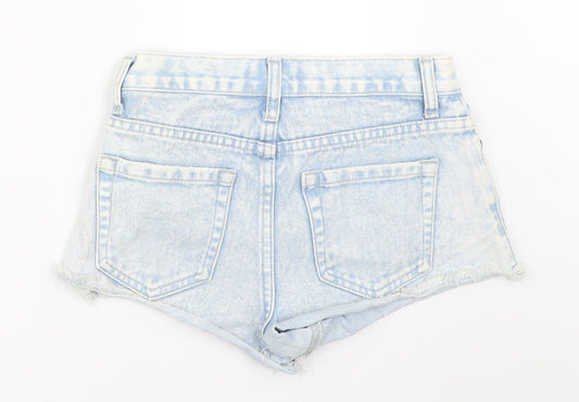 FOREVER 21 Womens Blue  Denim Hot Pants Shorts Size 24 in