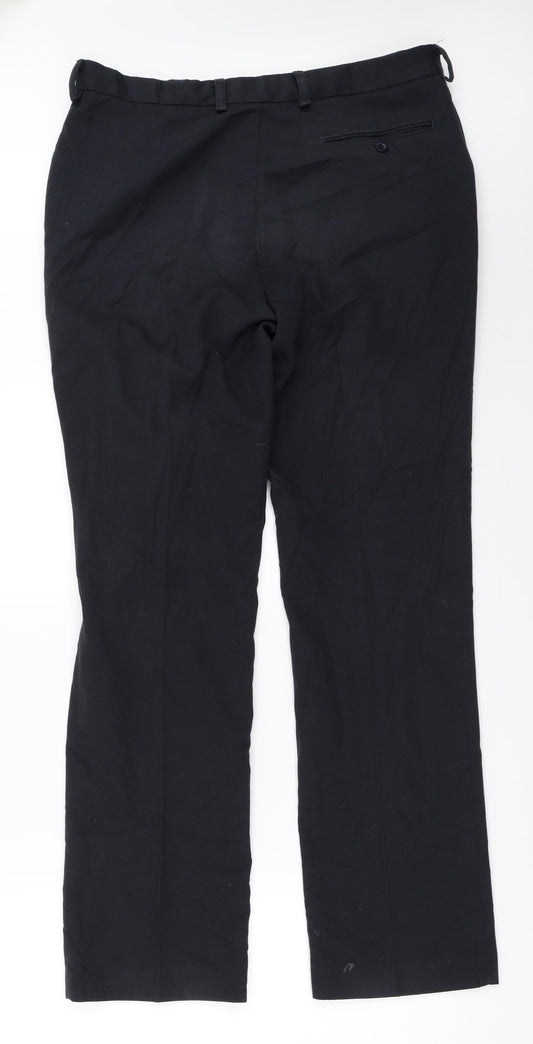David Luke Mens Blue Trousers Size 34 in L31 in