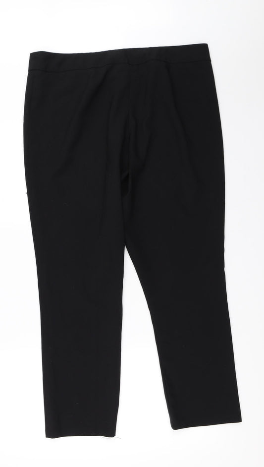 George Womens Black Trousers Size 16 L28 in