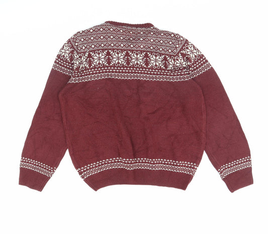 Easy Mens Red Pullover Jumper Size L