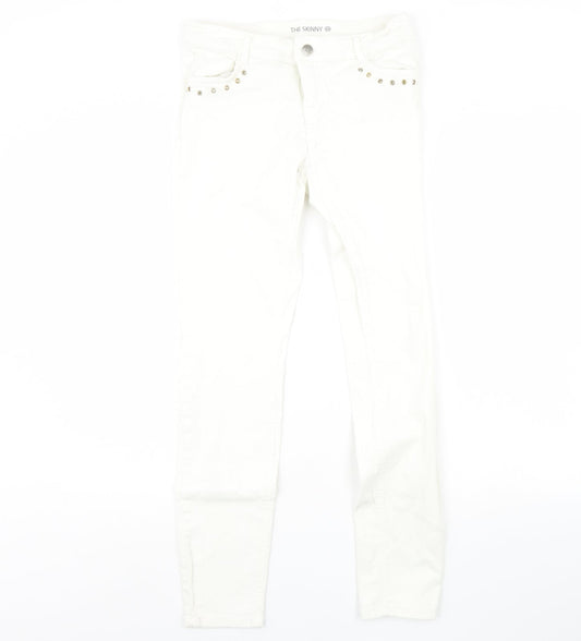 Womens UK Size 8 Yessica Regular Fit Skinny White Jeans