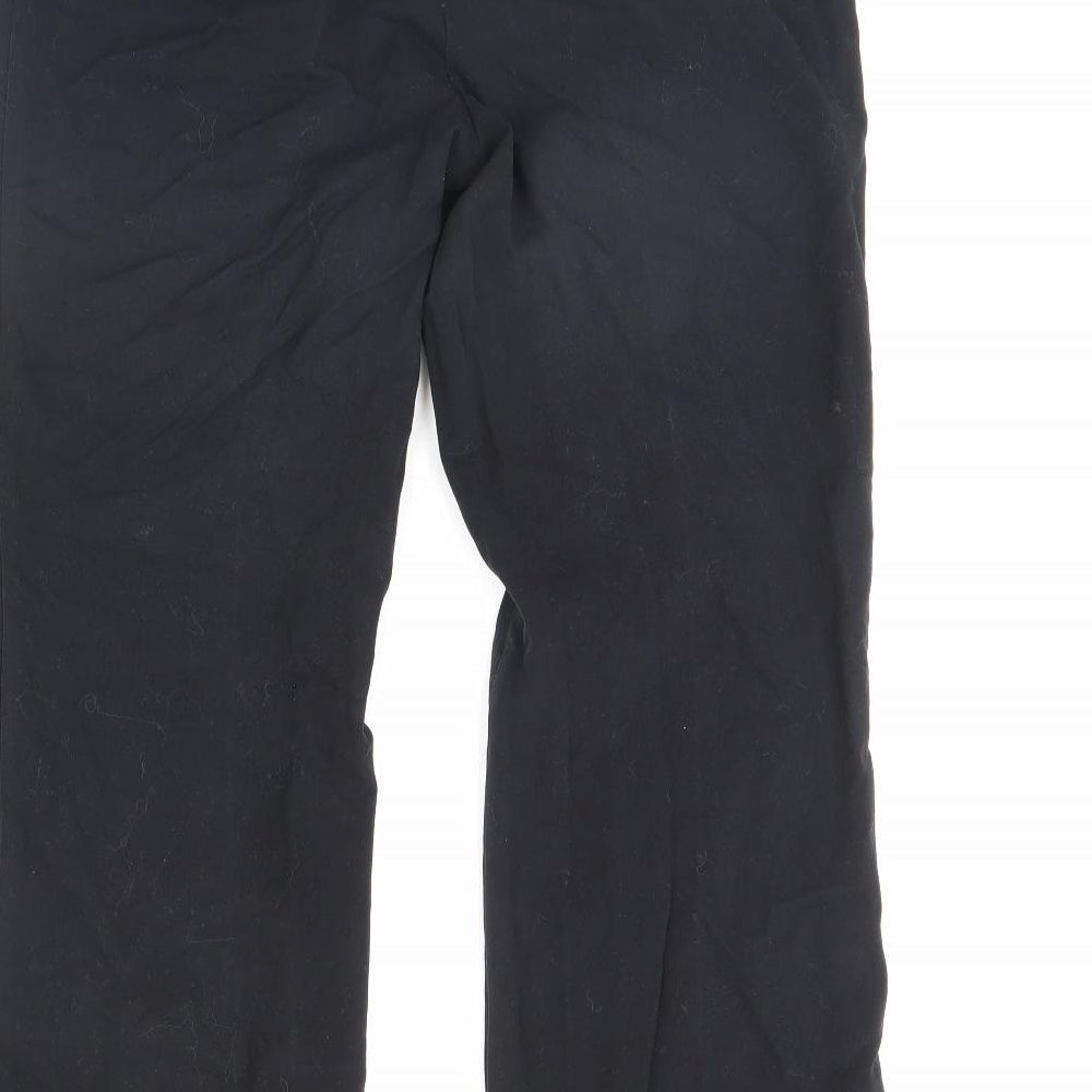 Womens UK Size 12 M&S Regular Fit Dress Pants Black Trousers