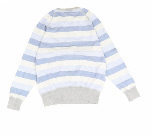 NEXT Mens Blue Striped Pullover Jumper Size M