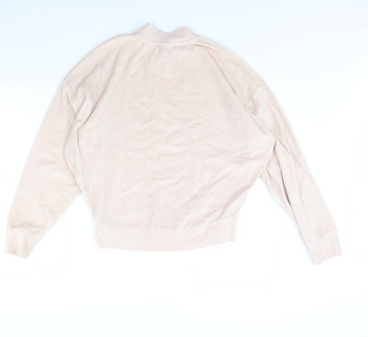 Topshop Womens Pink Velour Pullover Jumper Size 8