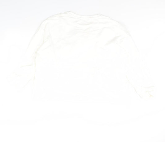 Womens UK Size L River Island White Pullover Jumper