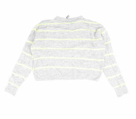 Womens UK Size S Divided Grey Pullover Jumper