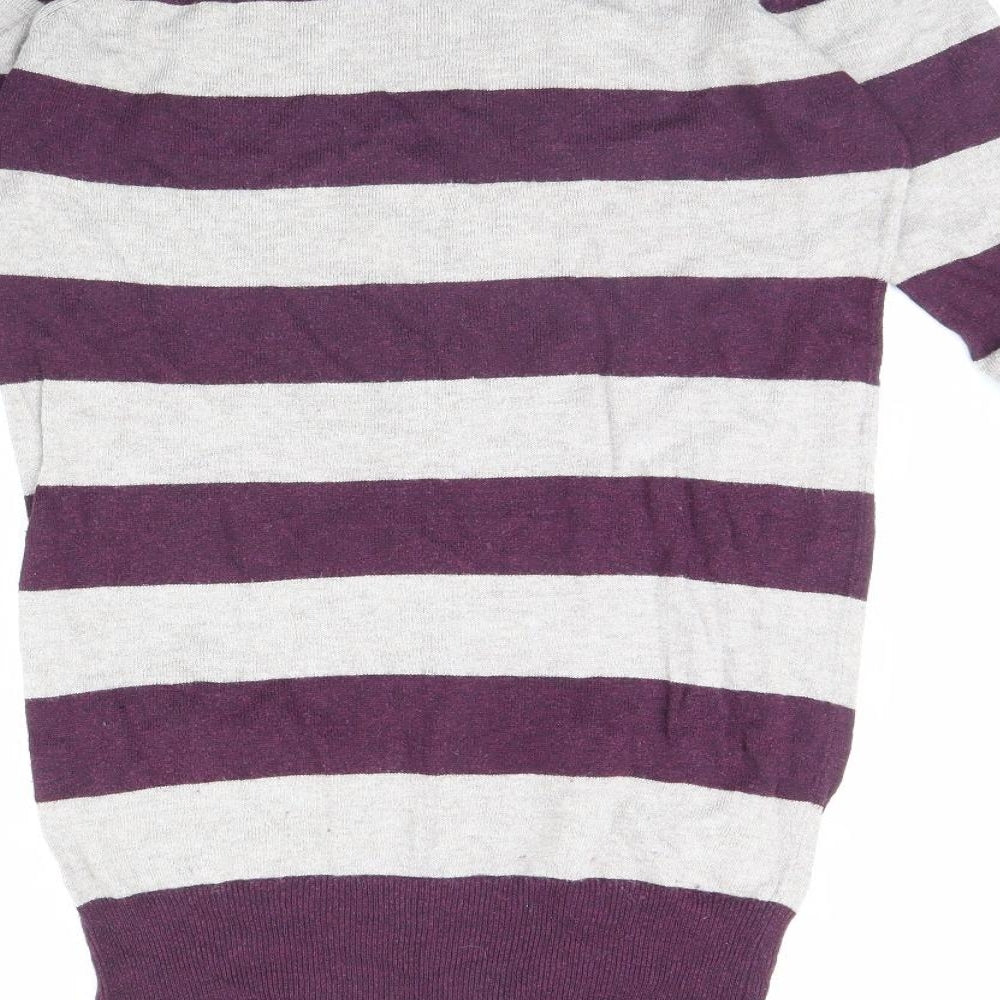 George Womens Grey Striped Pullover Jumper Size 10