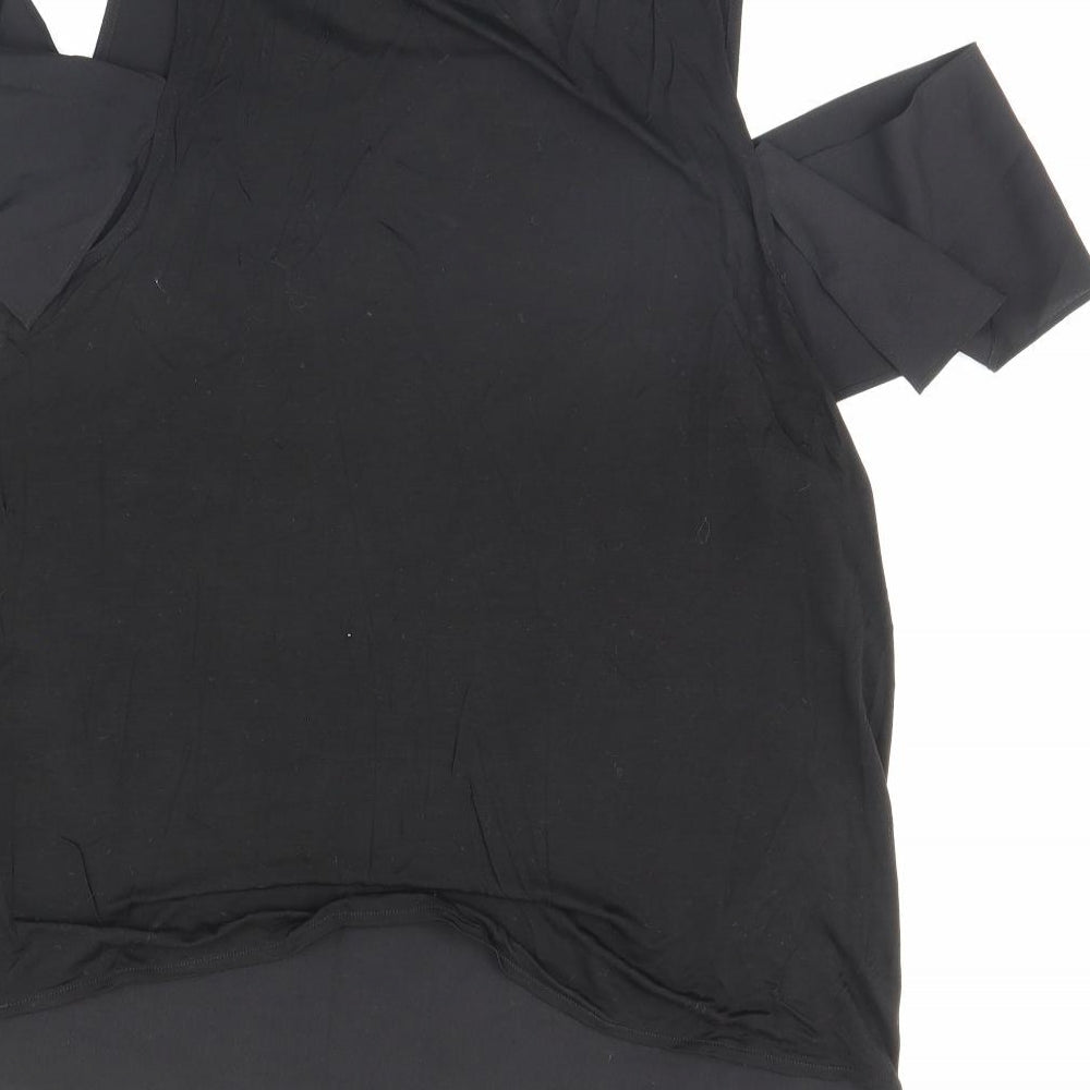Womens UK Size L French Connection Black Basic Blouse