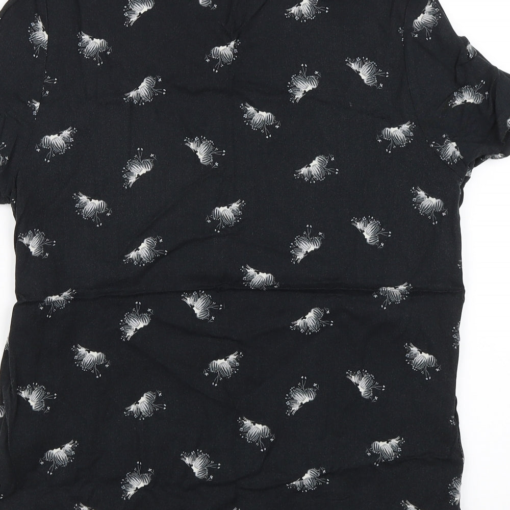 Womens UK Size XS Gap Black Basic T-Shirt