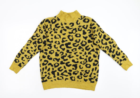 Womens UK Size S Quiz Yellow Pullover Jumper