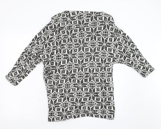 Primark Womens Multicoloured Geometric Knit Cardigan Jumper Size S