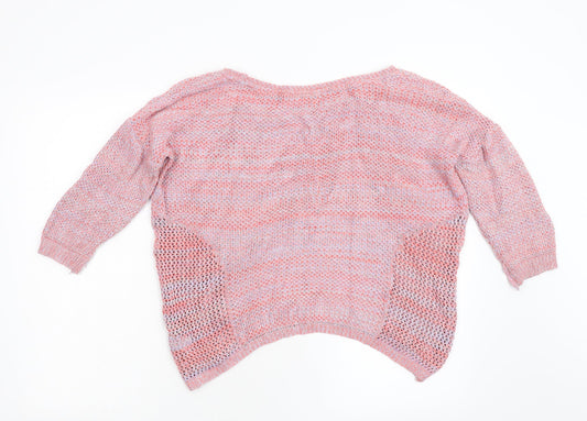 F&F Womens Pink Knit Pullover Jumper Size 10
