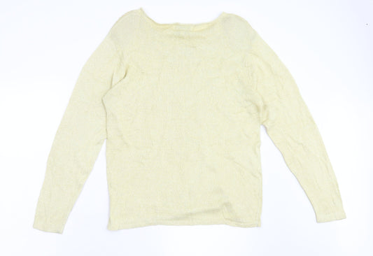 Womens UK Size L Fay Louise Yellow Pullover Jumper