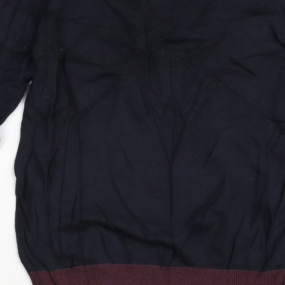 NEXT Mens Blue Geometric Knit Pullover Jumper Size M