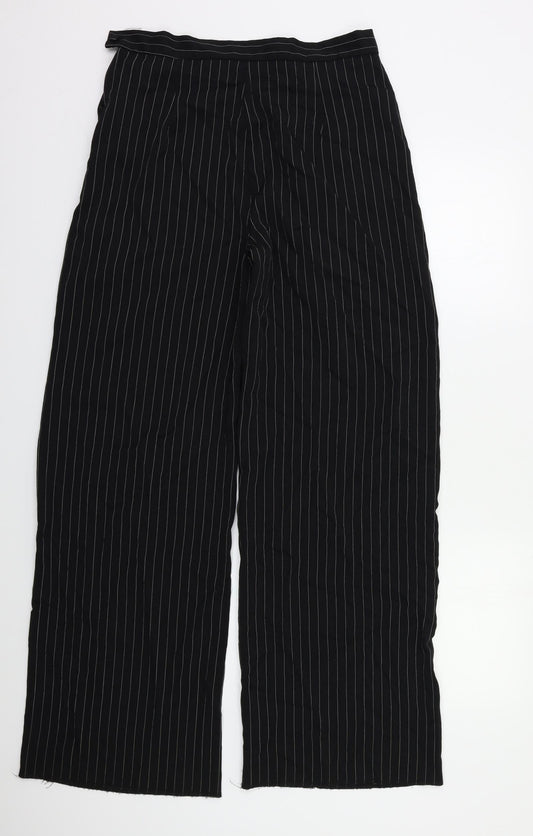 Womens UK Size M Love Regular Fit Black Trousers