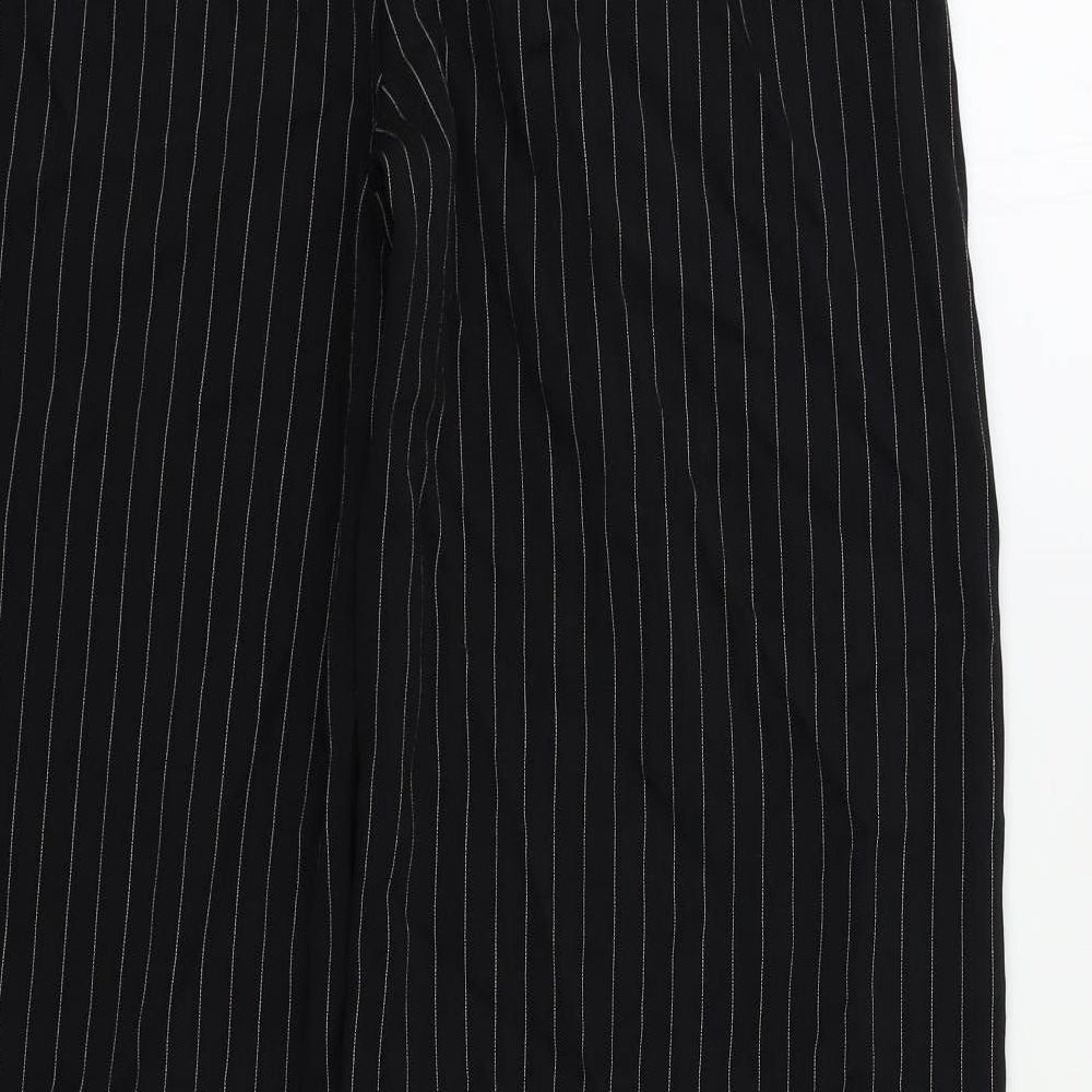 Womens UK Size M Love Regular Fit Black Trousers