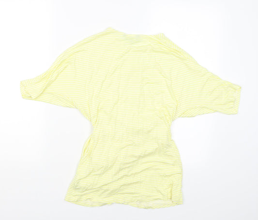 Principles Womens Yellow Striped T-Shirt Dress Size 10