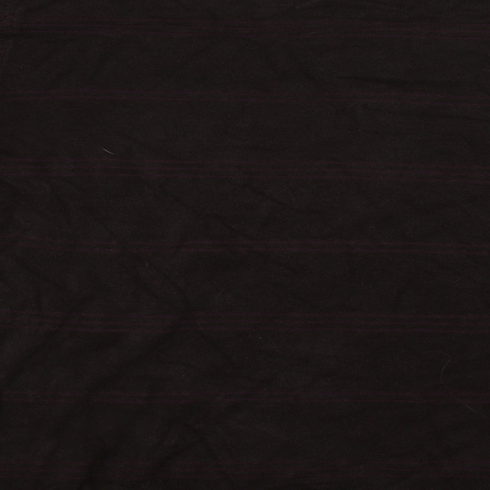 Marks and Spencer Mens Brown Striped Pullover Jumper Size 2XL