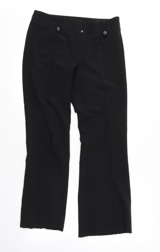 Womens UK Size 10 George Petites Black Suit Trousers