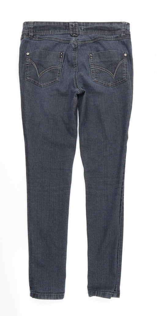 Womens UK Size 8 Denim Regular Fit Skinny Blue Jeans