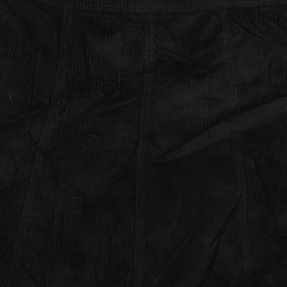 Divided Womens Black Corduroy A-Line Skirt Size 4