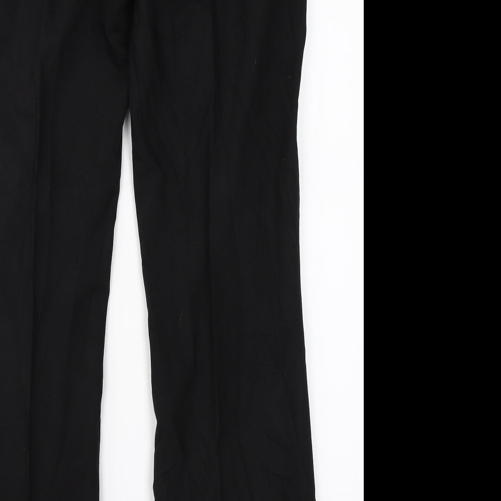 Womens UK Size 10 George Regular Fit Dress Pants Black Trousers
