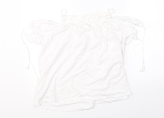 George Womens White Basic Blouse Size 12