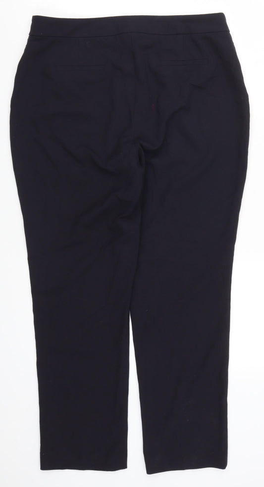 Womens UK Size 16 Label Be Regular Fit Blue Trousers