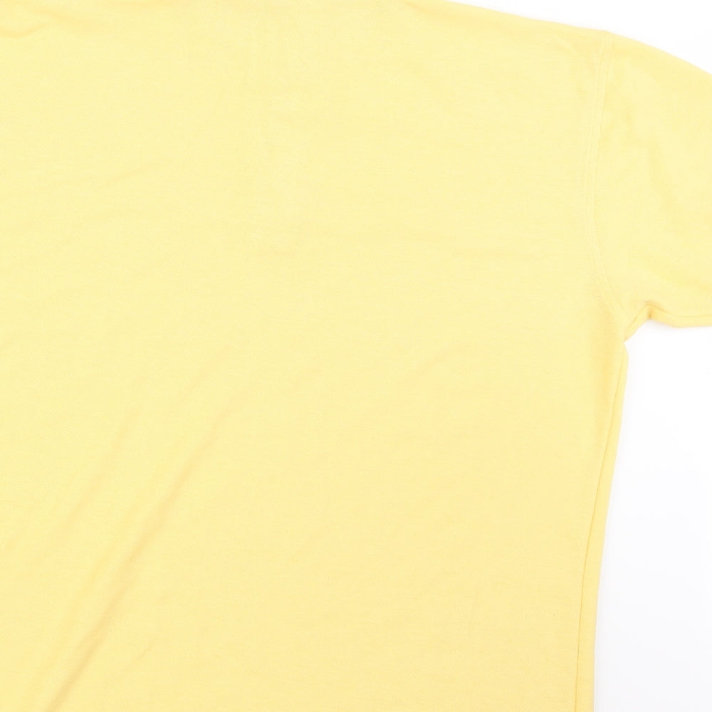 Casual Club Mens Yellow Polo Size L
