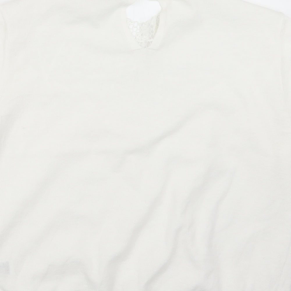 Womens UK Size 14 Marks and Spencer White Pullover Jumper