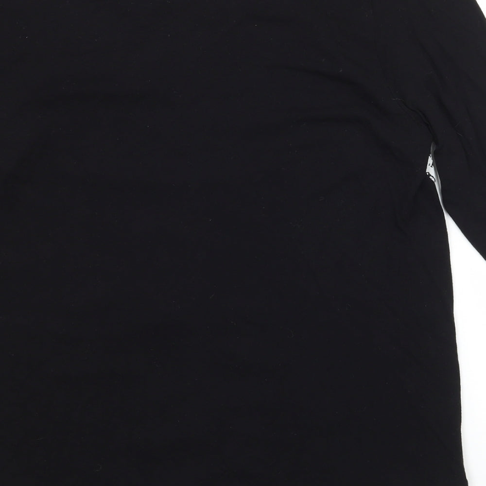 Papaya Womens Black Geometric Jersey Tunic Blouse Size 14