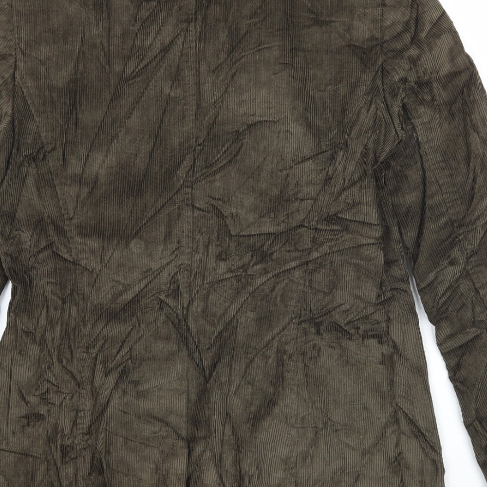 Per Una Womens Brown Corduroy Jacket Coatigan Size 8