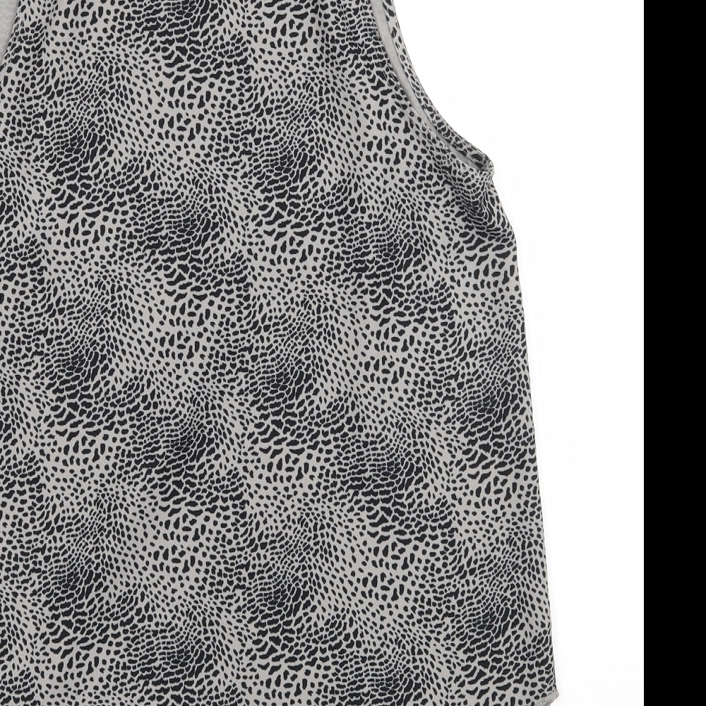 Womens UK Size 10 Decjuba Grey Basic Tank