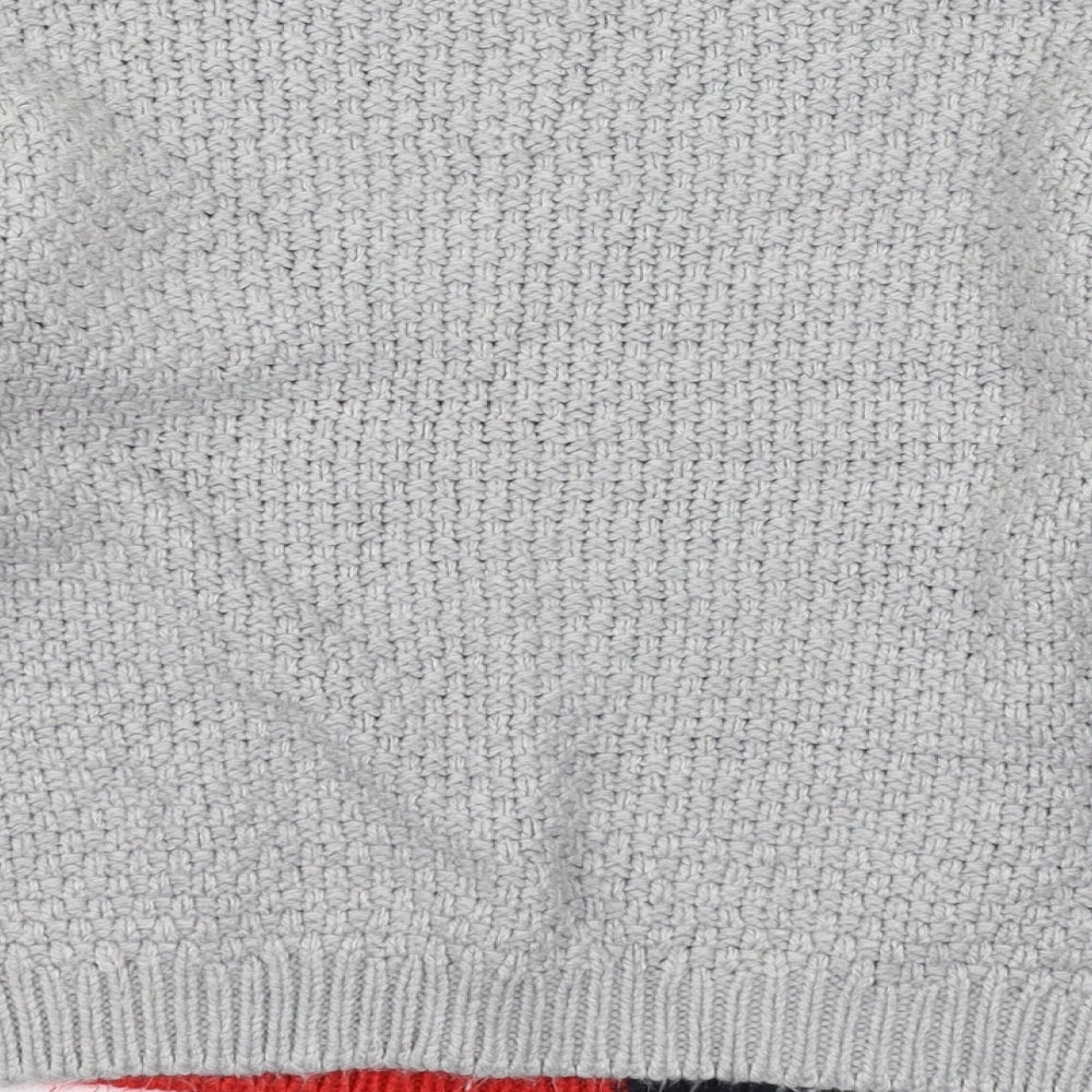 NEXT Girls Multicoloured Geometric Knit Pullover Jumper Size 10 Years