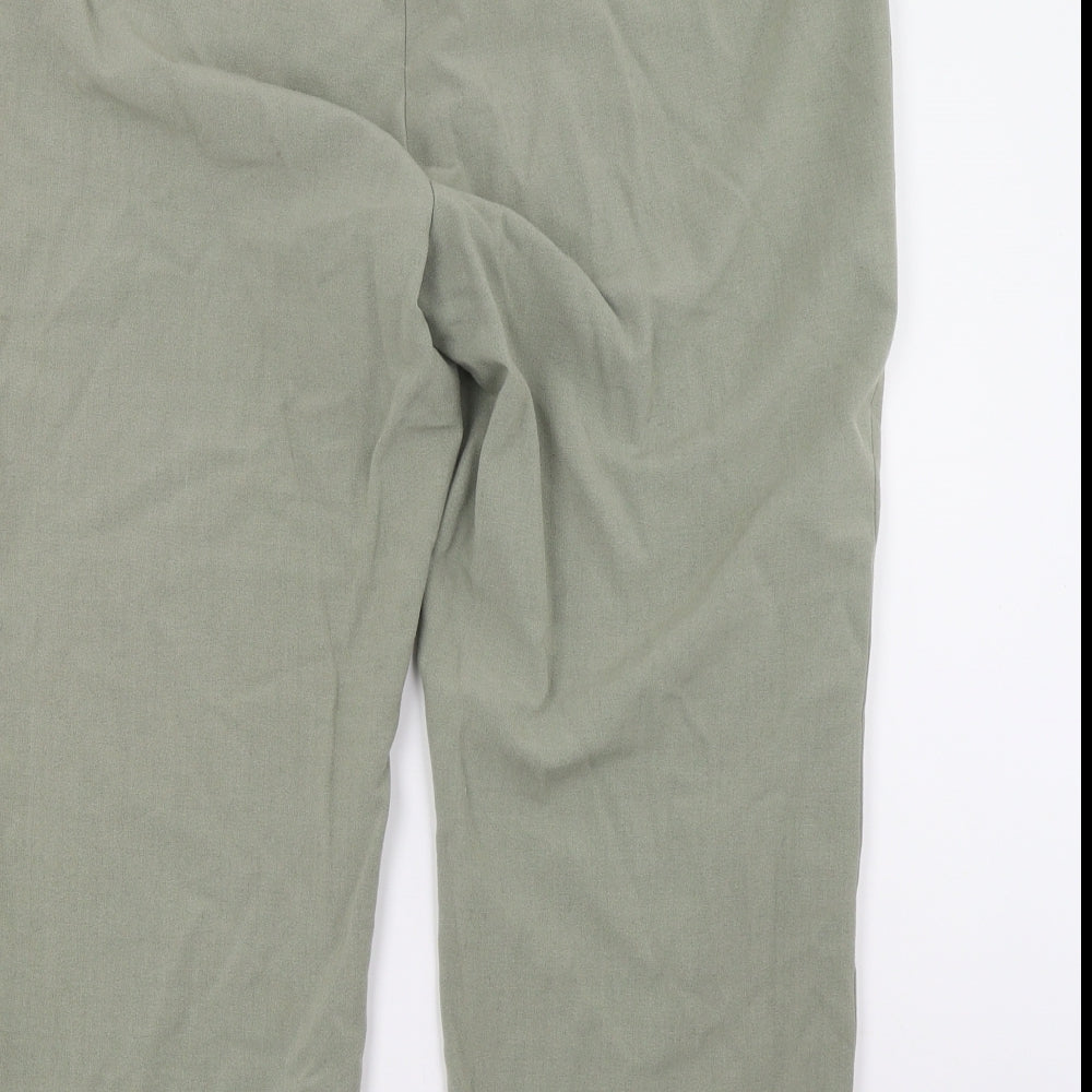 Bonmarché Womens Green Cropped Trousers Size 14 L21 in