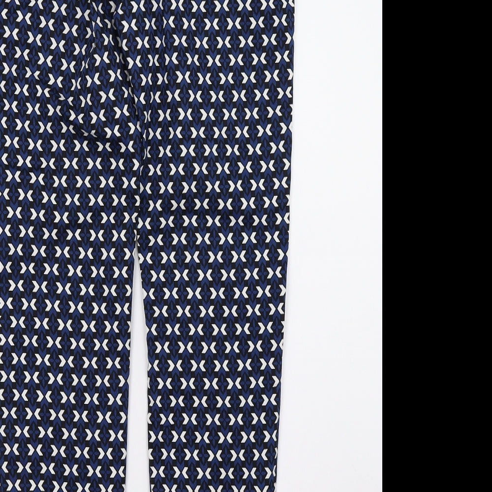 Womens UK Size 4 H&M Regular Fit Blue Trousers