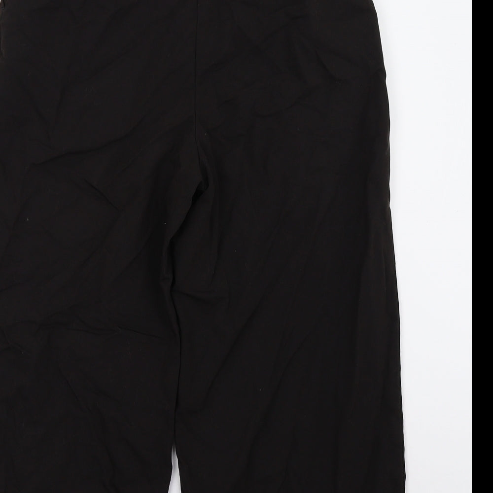 Womens UK Size 6 ASOS Regular Fit Cropped Black Trousers