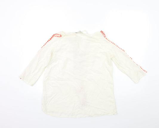 F&F Womens White Basic Blouse Size 8