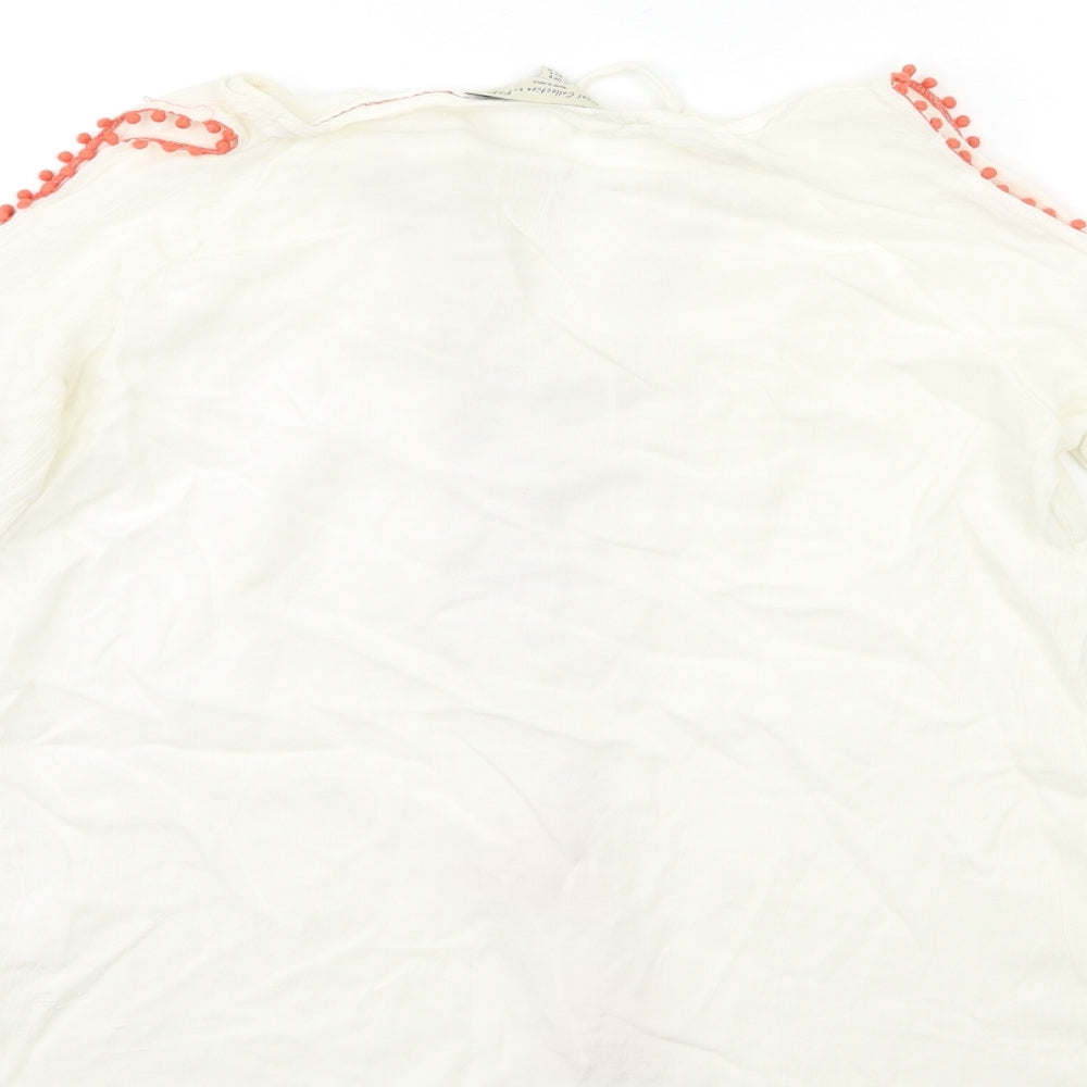 F&F Womens White Basic Blouse Size 8